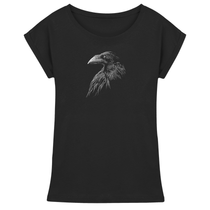 Kritzelkunst Rabe Krähe - Womens Extended Shoulder T-Shirt