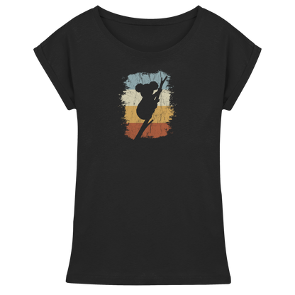 Retro kletternder Koala-Bär - Womens Extended Shoulder T-Shirt