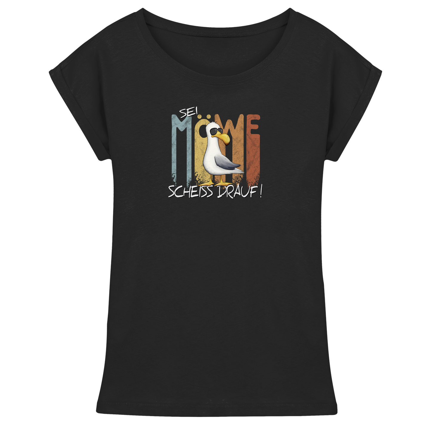 Sei Möwe Scheiß Drauf  - Womens Extended Shoulder T-Shirt