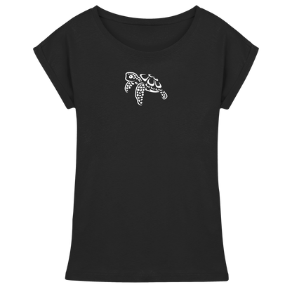 schwimmende Meeres-Schildkröte - Womens Extended Shoulder T-Shirt