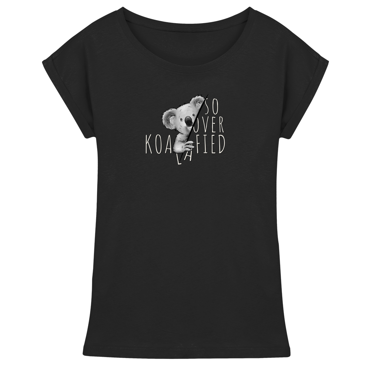 So Over-Koalafied Koala - Womens Extended Shoulder T-Shirt