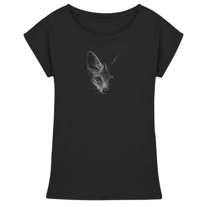Fuchs Kritzelkunst Illustration - Womens Extended Shoulder T-Shirt