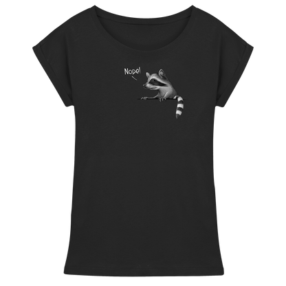 Nope! Frecher verwegener Waschbär - Womens Extended Shoulder T-Shirt