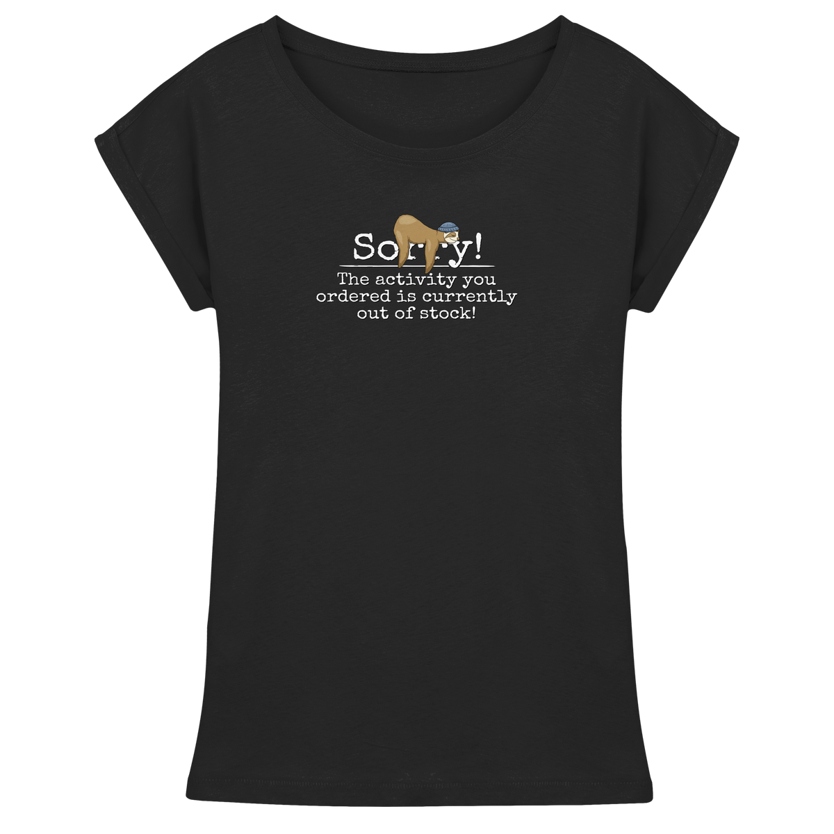 No-Activity Faultier - Womens Extended Shoulder T-Shirt