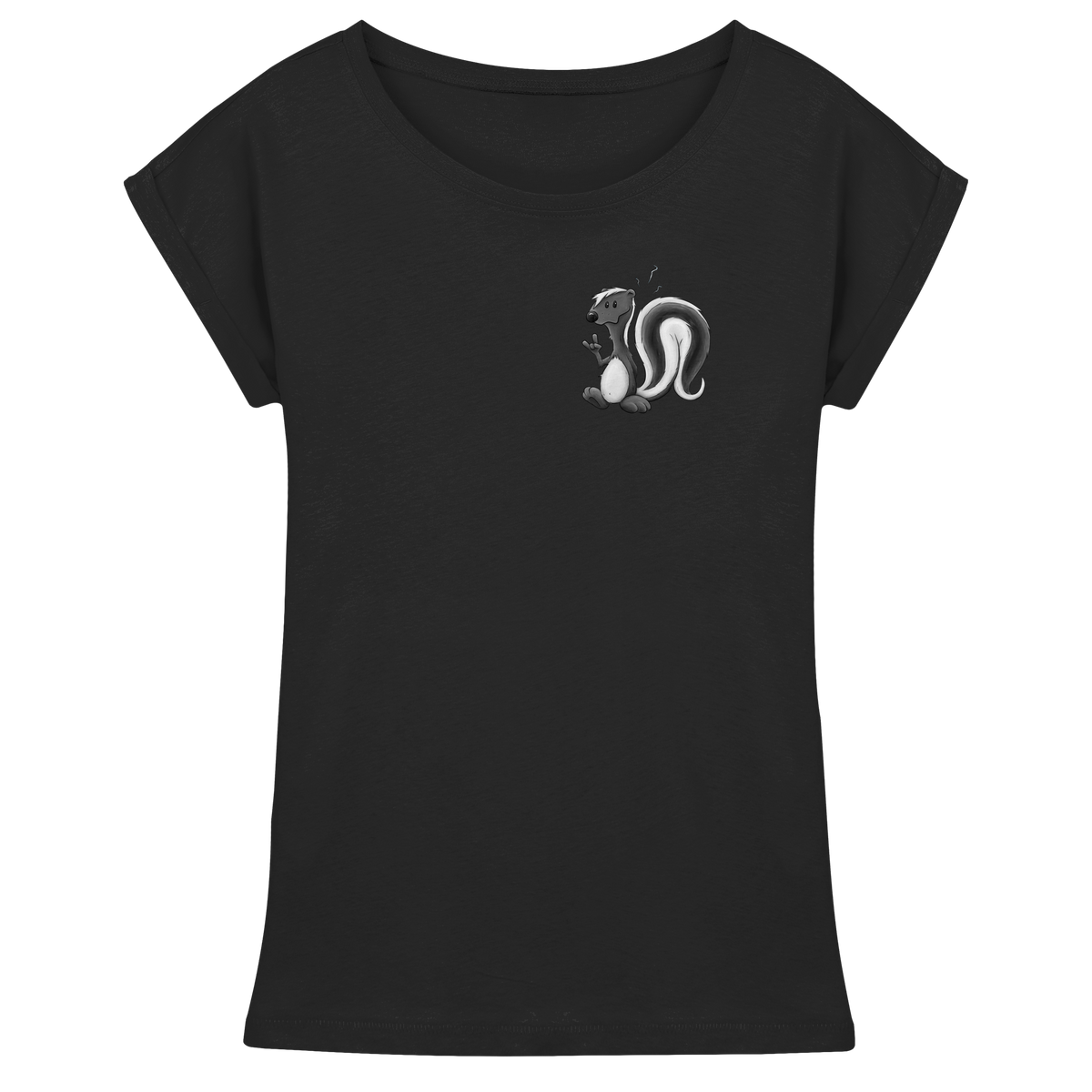 Lustig stinkiges Stinktier - Womens Extended Shoulder T-Shirt