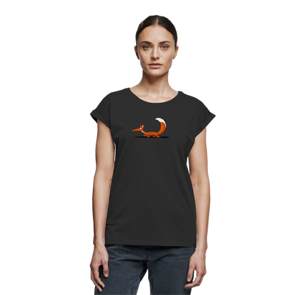 Lässiger cooler Fuchs | Mr. Fox, der Schleicher - Womens Extended Shoulder T-Shirt