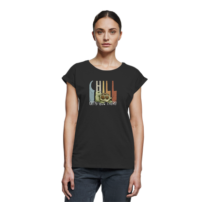 Gechillt gemütliche Schildkröte - Womens Extended Shoulder T-Shirt