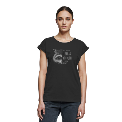 I Speak Wildlife And I Know Waschbär - Womens Extended Shoulder T-Shirt
