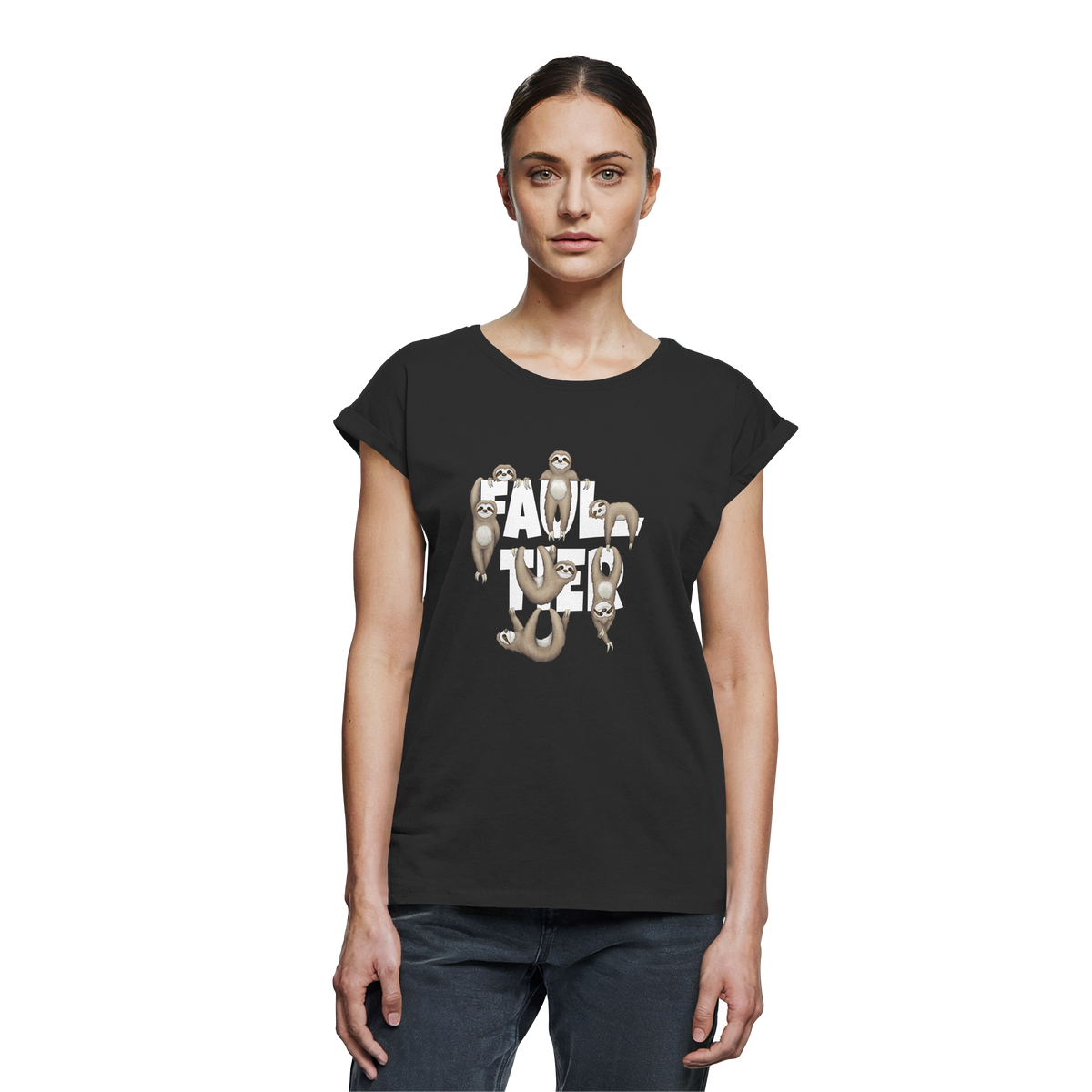 Viele gechillte Faultiere - Womens Extended Shoulder T-Shirt