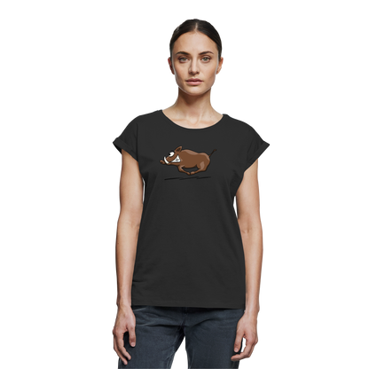 sauwildes Wildschwein | Wildsau  - Womens Extended Shoulder T-Shirt
