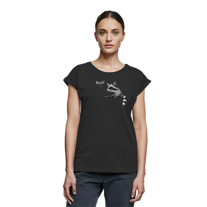Nope! Frecher verwegener Waschbär - Womens Extended Shoulder T-Shirt