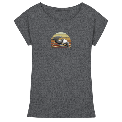 Lässiger Retro Sundown Tapir - Womens Extended Shoulder T-Shirt