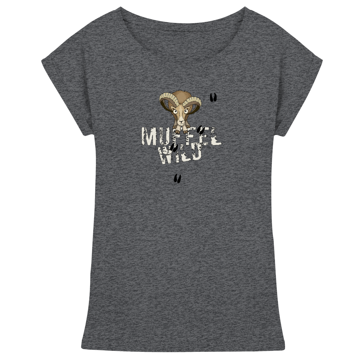 Muffel Wild Mufflon - Womens Extended Shoulder T-Shirt