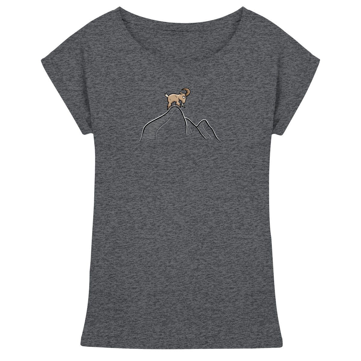 Ziegenbock in den Bergen - Womens Extended Shoulder T-Shirt