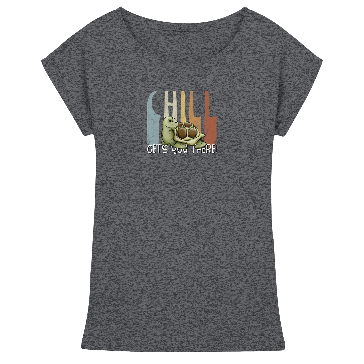 Gechillt gemütliche Schildkröte - Womens Extended Shoulder T-Shirt