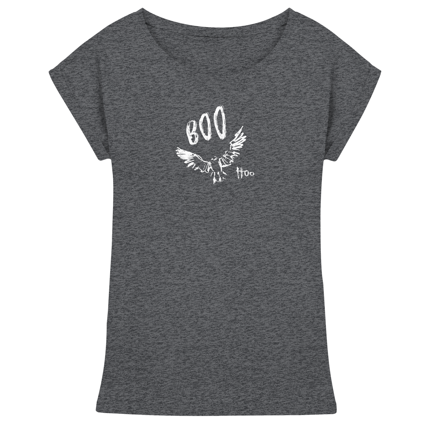 Boo Hoo! Fliegende Eule  - Womens Extended Shoulder T-Shirt