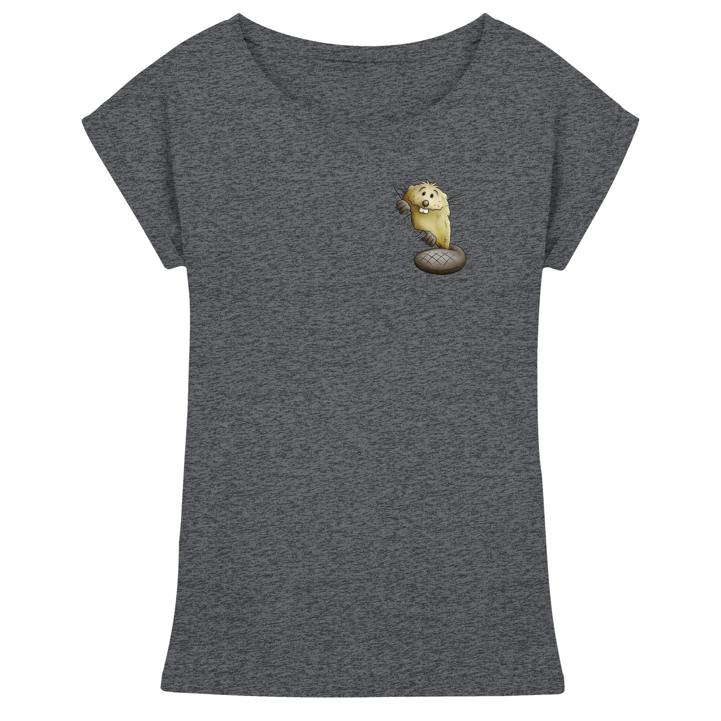 Lustiger frecher Biber - Womens Extended Shoulder T-Shirt