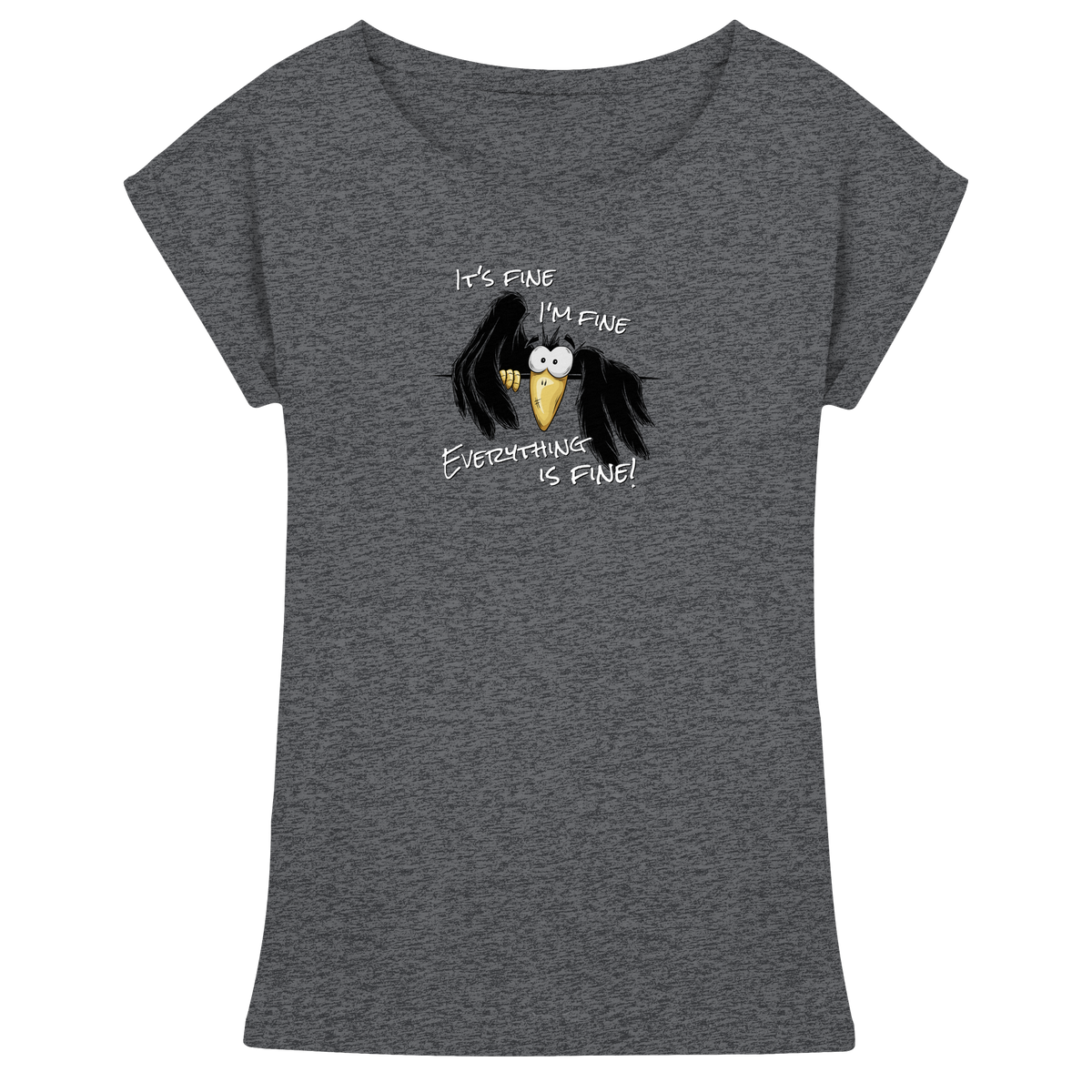 I’m Fine Rabe | Alles Gut Krähe - Womens Extended Shoulder T-Shirt