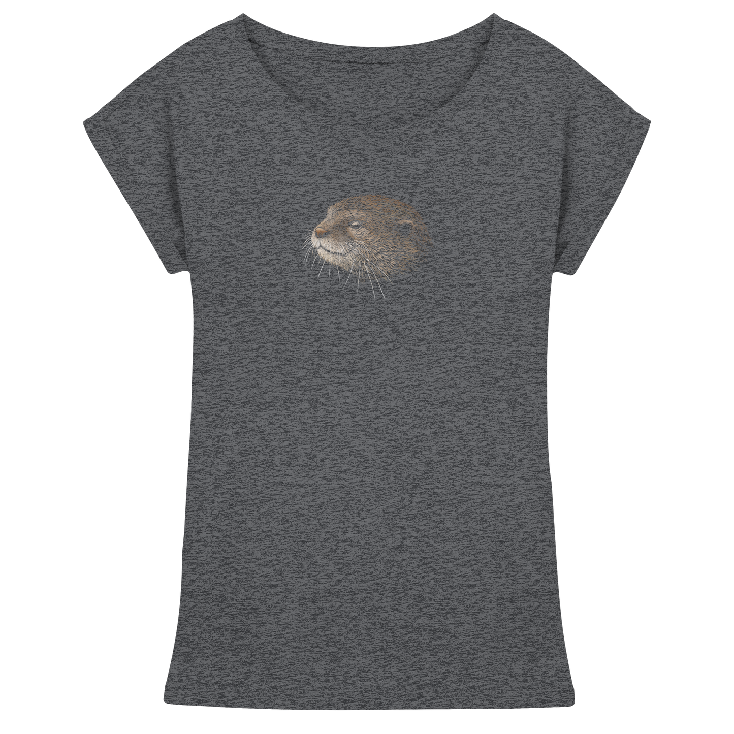 Otter Bleistift Zeichnung KritzelKunst - Womens Extended Shoulder T-Shirt