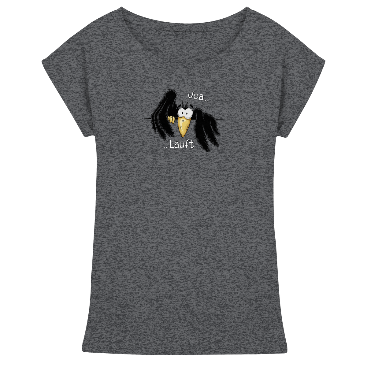 Joa Läuft Krähe gechillter Rabe - Womens Extended Shoulder T-Shirt
