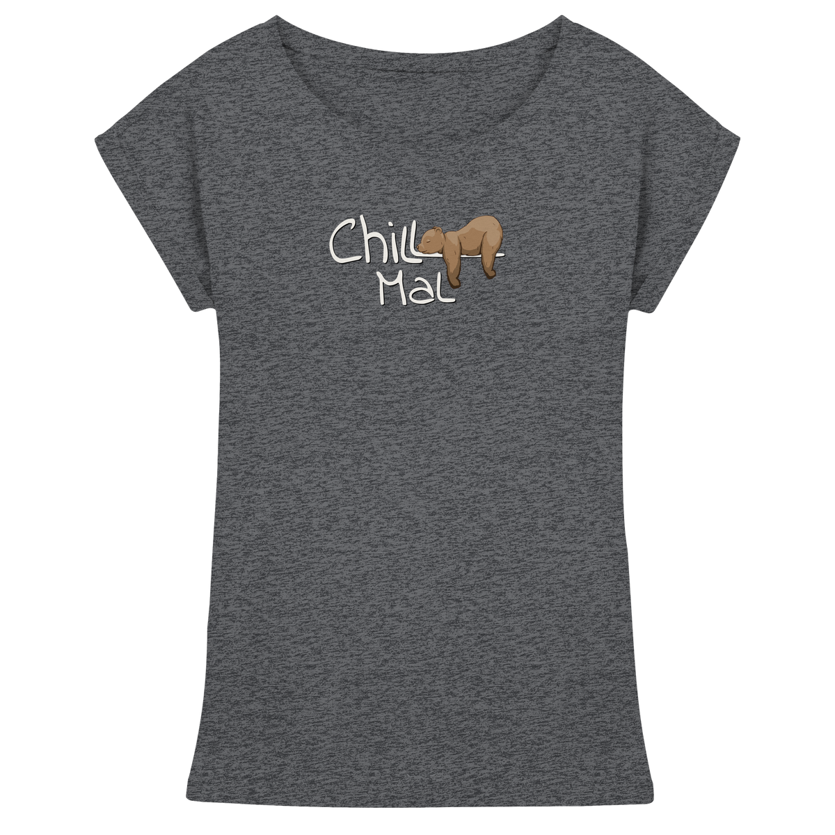 Chill Mal schläfriger Braunbär - Womens Extended Shoulder T-Shirt