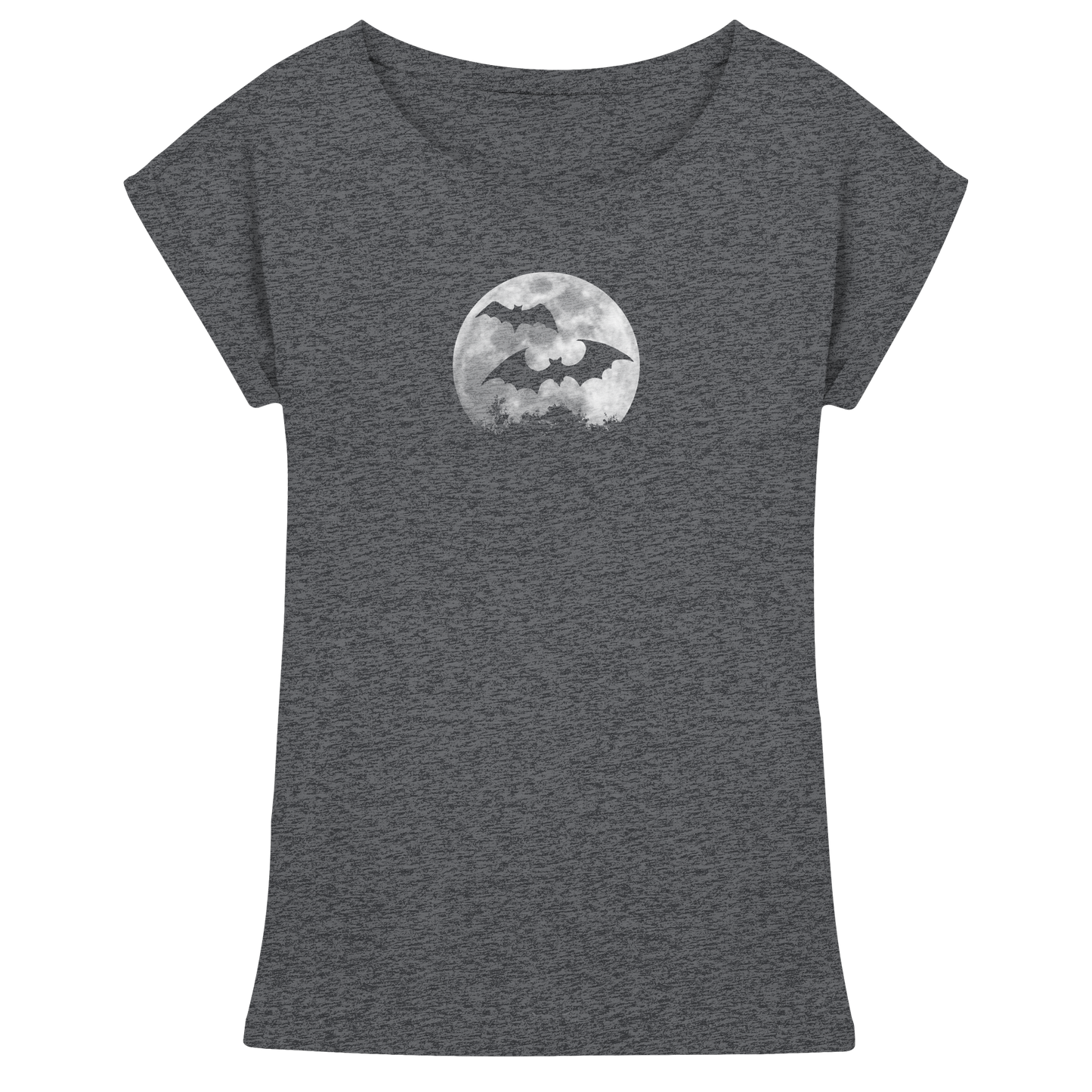 Fledermaus Silhouetten bei Vollmond - Womens Extended Shoulder T-Shirt