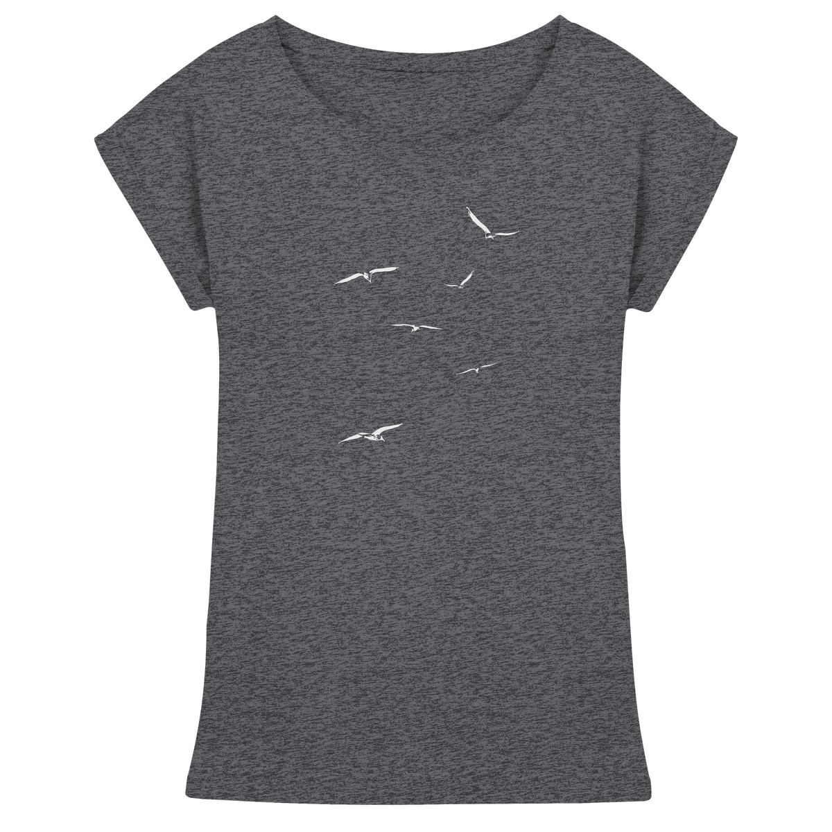 Vogelschwarm – Traum vom Fliegen - Womens Extended Shoulder T-Shirt