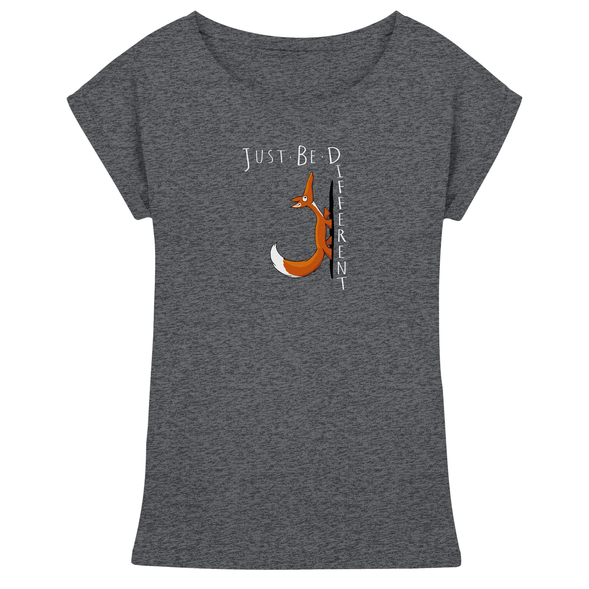 Just Be Different | Sei Anders, kleiner Fuchs - Womens Extended Shoulder T-Shirt