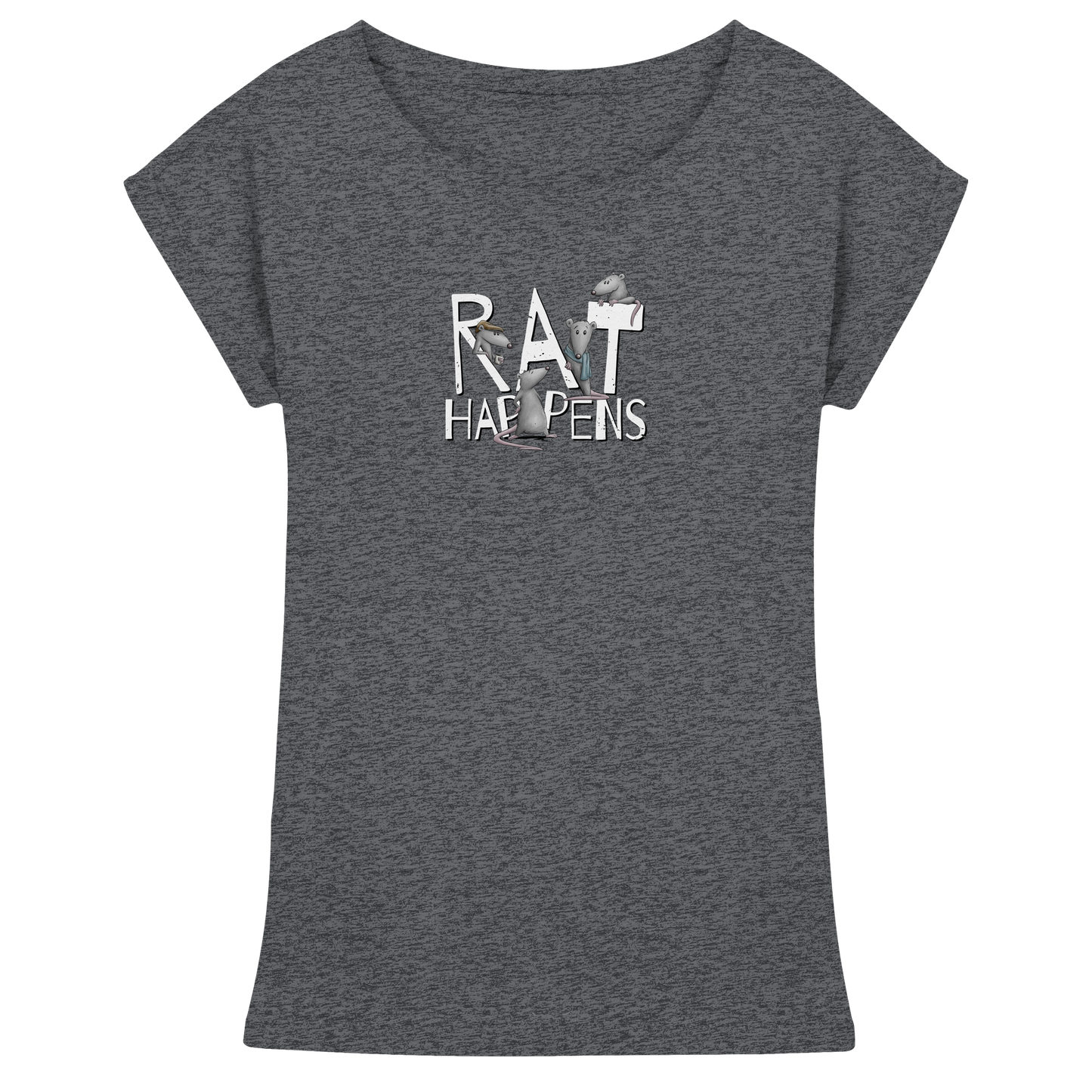 Rat Happens Ratten - Womens Extended Shoulder T-Shirt