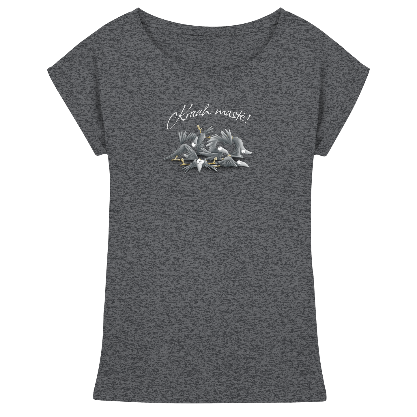Kraah-masté! Yoga Raben Krähen - Womens Extended Shoulder T-Shirt