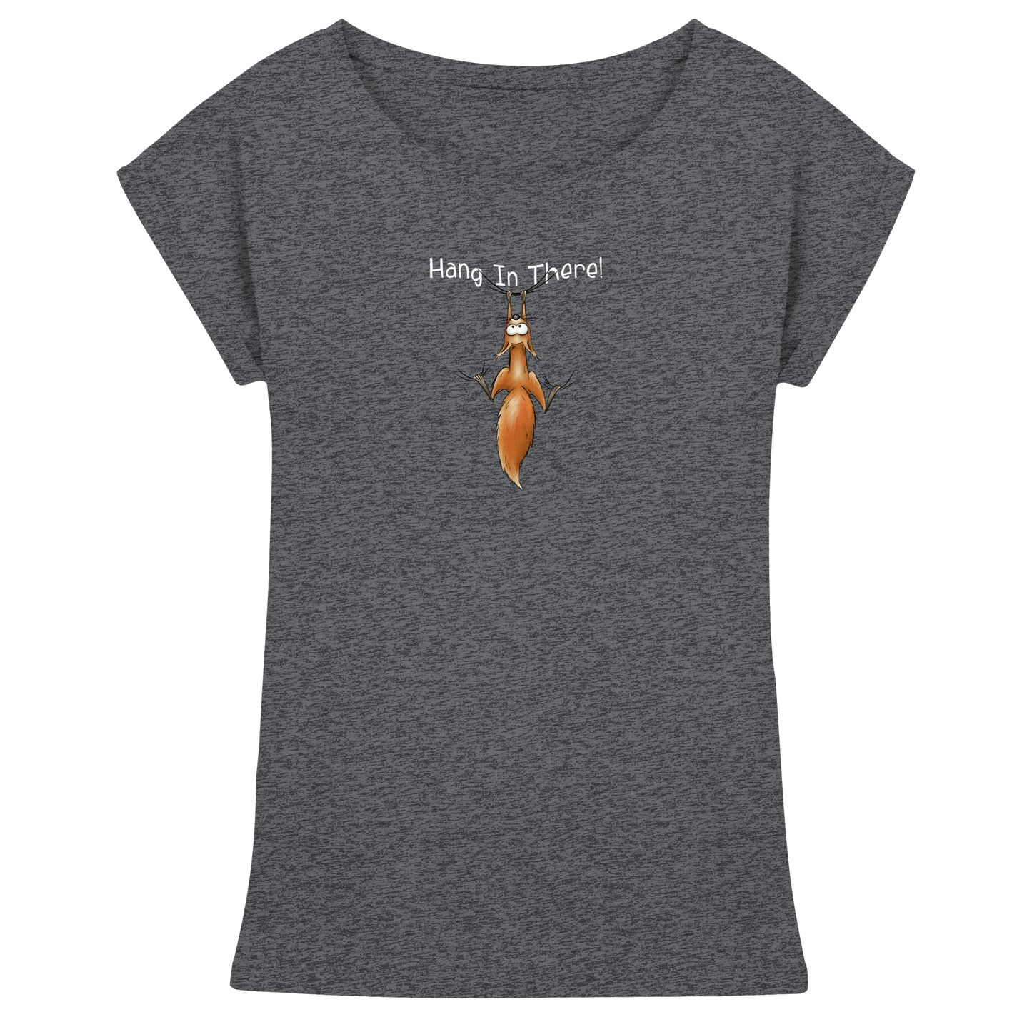Hang In There | Lässiges Eichhörnchen - Womens Extended Shoulder T-Shirt
