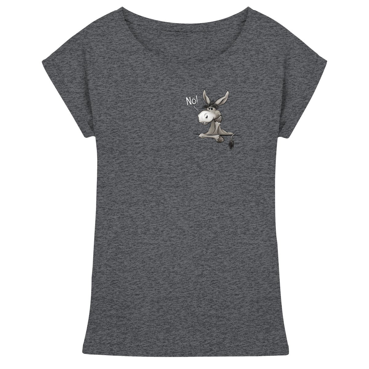 Nö! Störrischer Esel - Womens Extended Shoulder T-Shirt