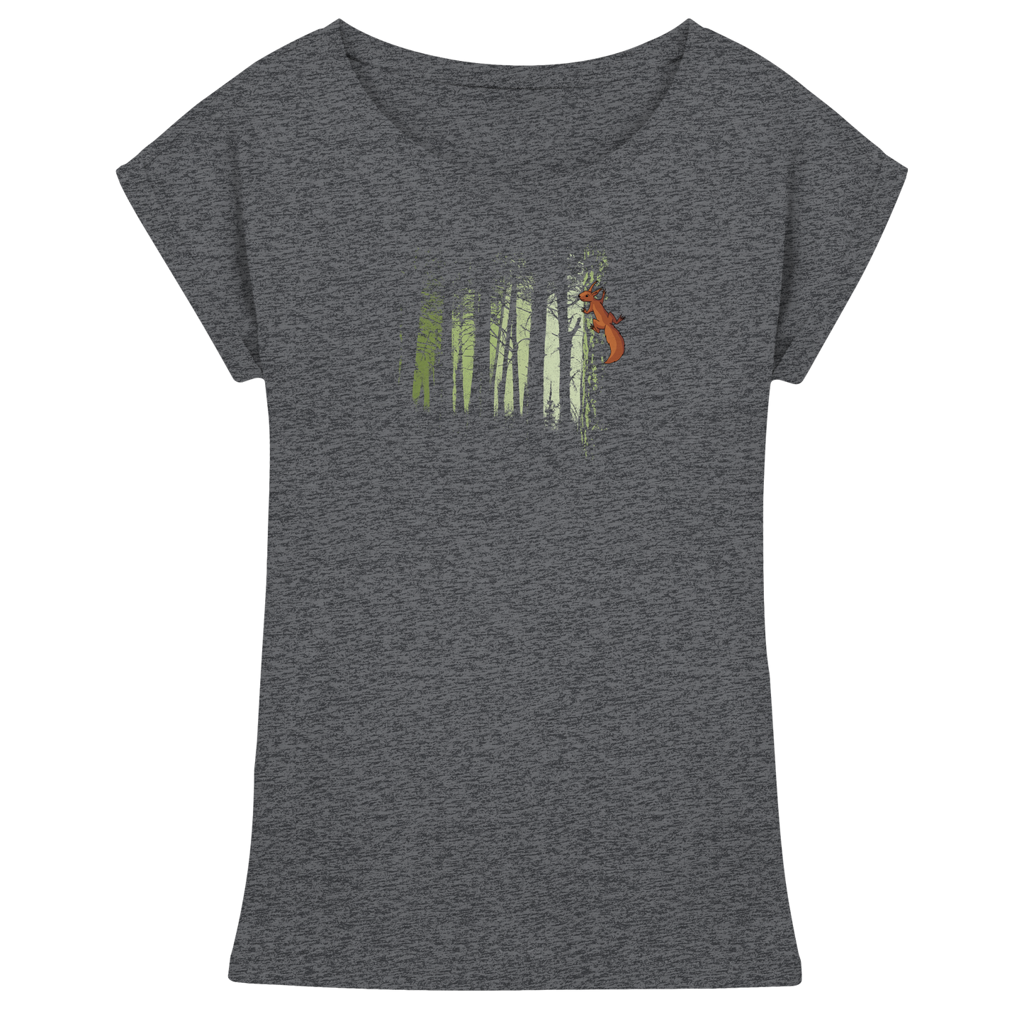 Eichhörnchen im Zwielicht-Wald - Womens Extended Shoulder T-Shirt