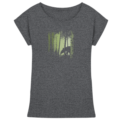 Lässiger Tapir im Zwielicht Wald - Womens Extended Shoulder T-Shirt