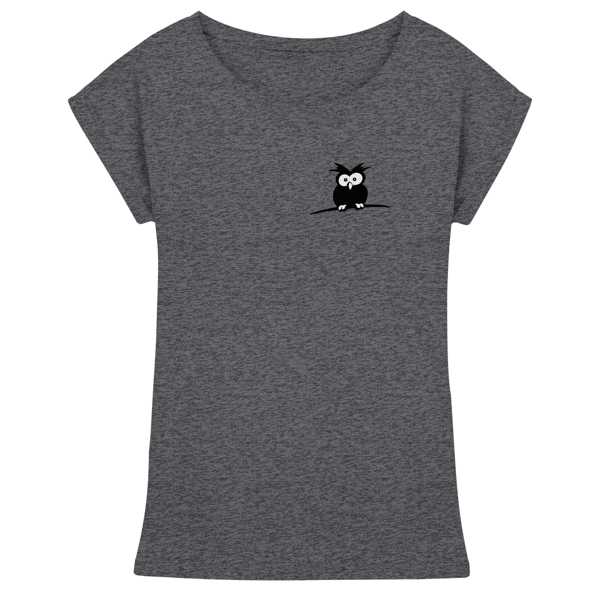 Kleine struppige Eule - Womens Extended Shoulder T-Shirt