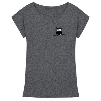 Kleine struppige Eule - Womens Extended Shoulder T-Shirt