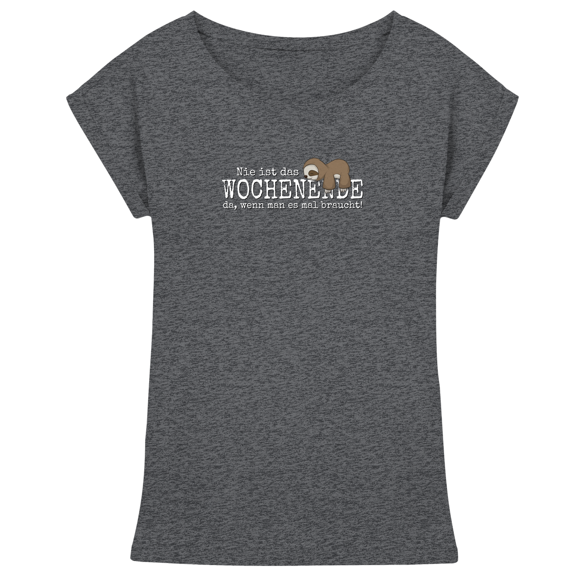Kawaii Faultier Wochenende - Womens Extended Shoulder T-Shirt