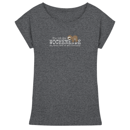 Kawaii Faultier Wochenende - Womens Extended Shoulder T-Shirt