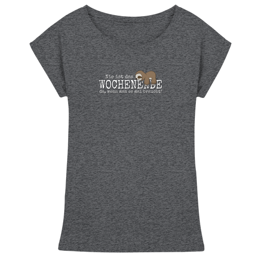 Kawaii Faultier Wochenende - Womens Extended Shoulder T-Shirt