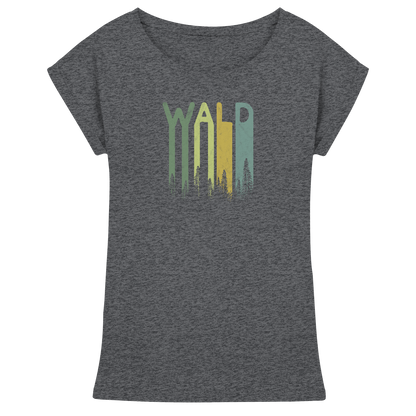 Wald Retro Forst Schriftzug - Womens Extended Shoulder T-Shirt
