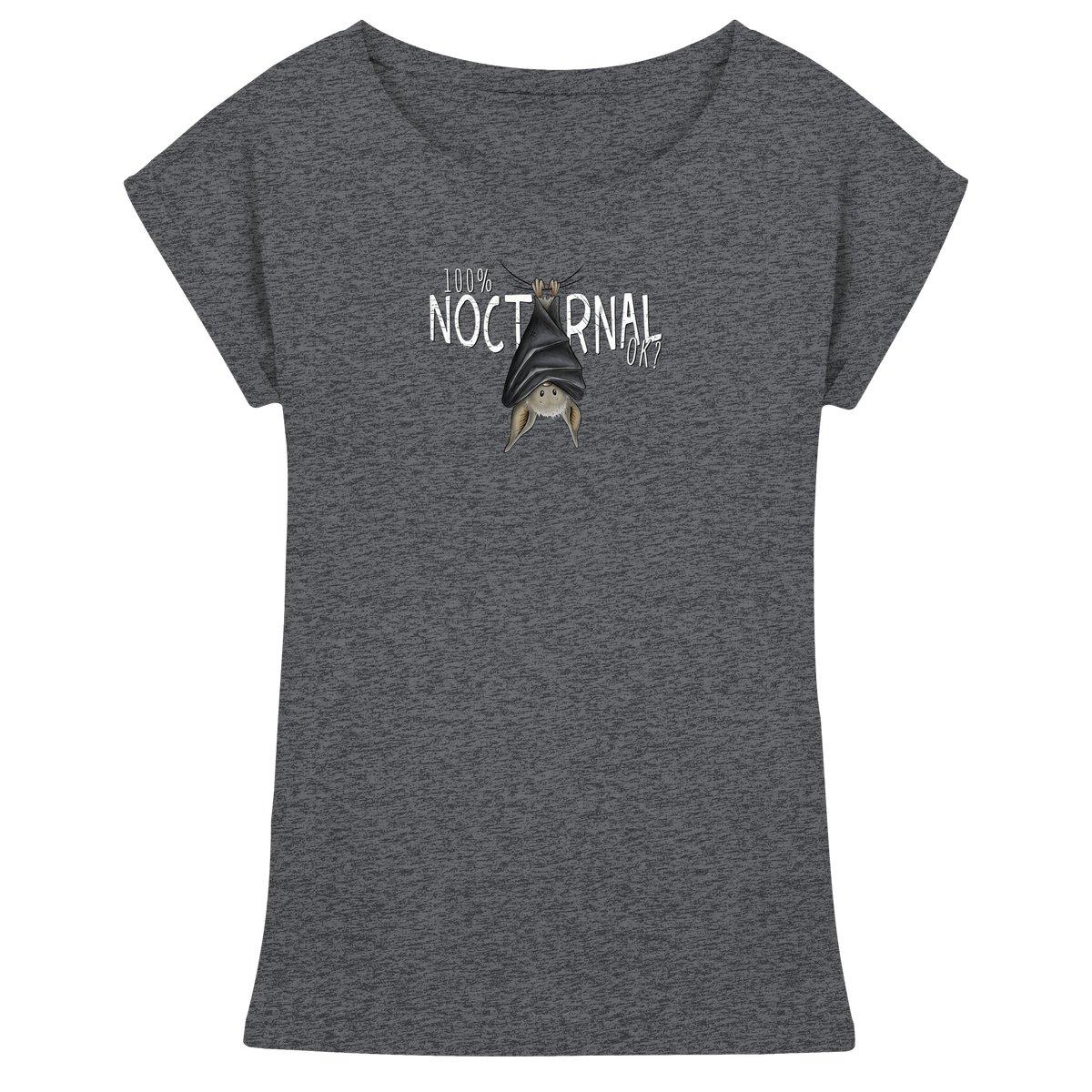 100% nachtaktive Fledermaus - Womens Extended Shoulder T-Shirt