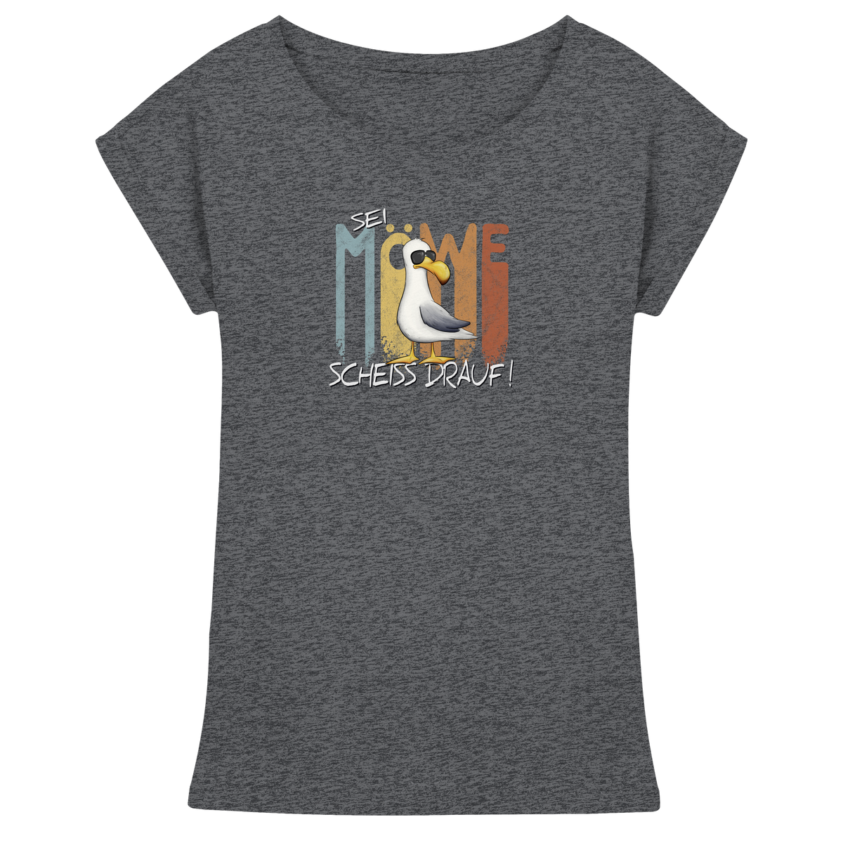 Sei Möwe Scheiß Drauf  - Womens Extended Shoulder T-Shirt