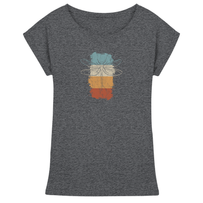 Retro Kunst Libelle | Vintage Dragonfly - Womens Extended Shoulder T-Shirt