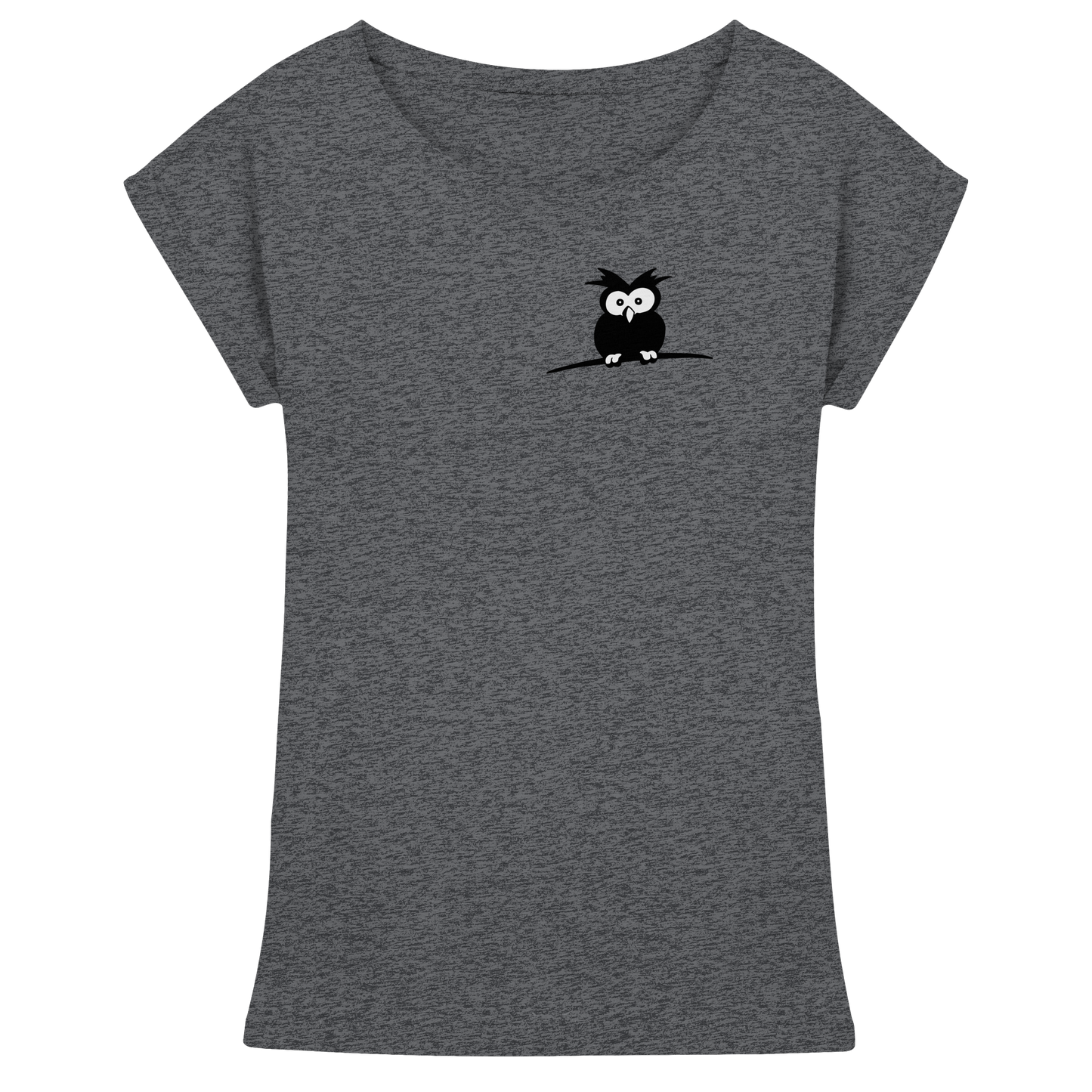 Kleine struppige Eule - Womens Extended Shoulder T-Shirt