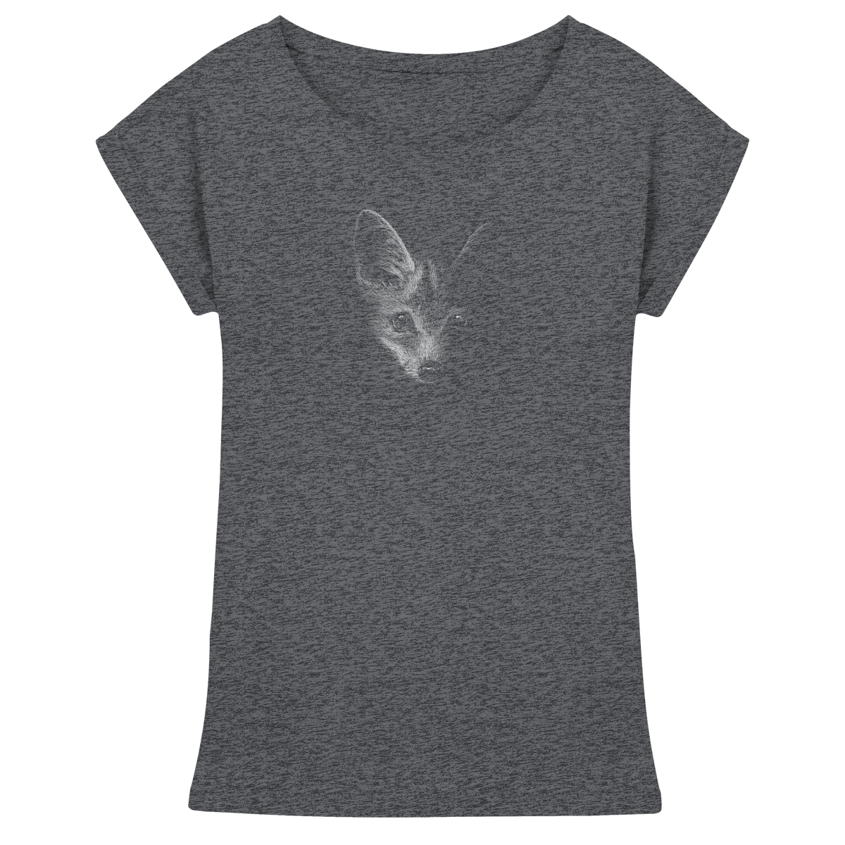 Fuchs Kritzelkunst Illustration - Womens Extended Shoulder T-Shirt
