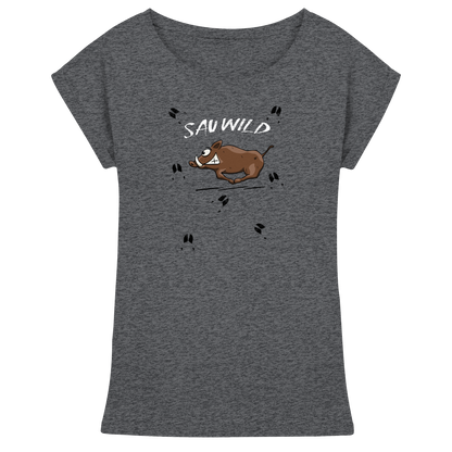 Sauwild wilde Sau | Wildschwein Keiler - Womens Extended Shoulder T-Shirt
