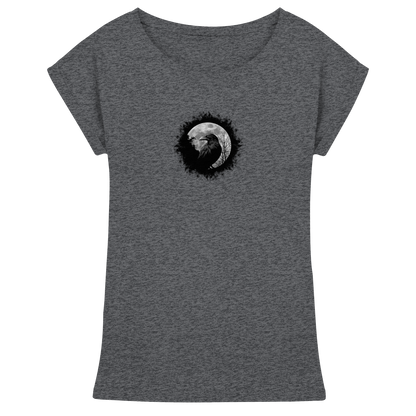 Schwarzer Rabe bei Vollmond  - Womens Extended Shoulder T-Shirt