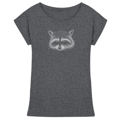 Waschbär Illustration Kritzelkunst - Womens Extended Shoulder T-Shirt