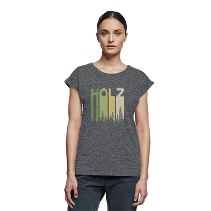 Holz Retro Wald Schriftzug - Womens Extended Shoulder T-Shirt