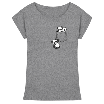 Kawaii Pandas in der Tasche - Womens Extended Shoulder T-Shirt